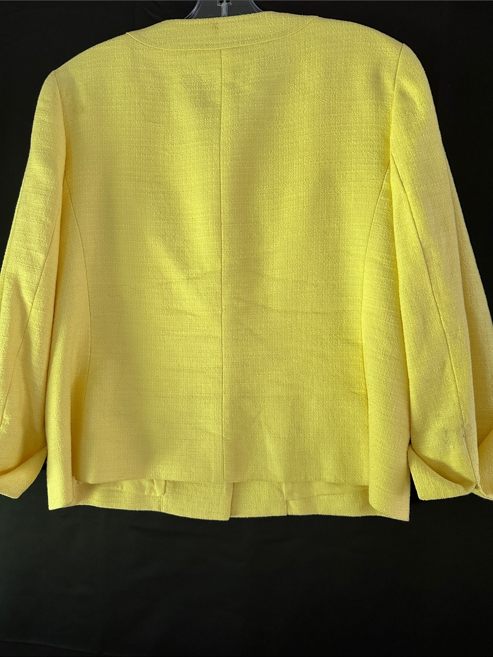 Talbots Bright Yellow Round-Neck Button Jacket - Picture 4 of 5